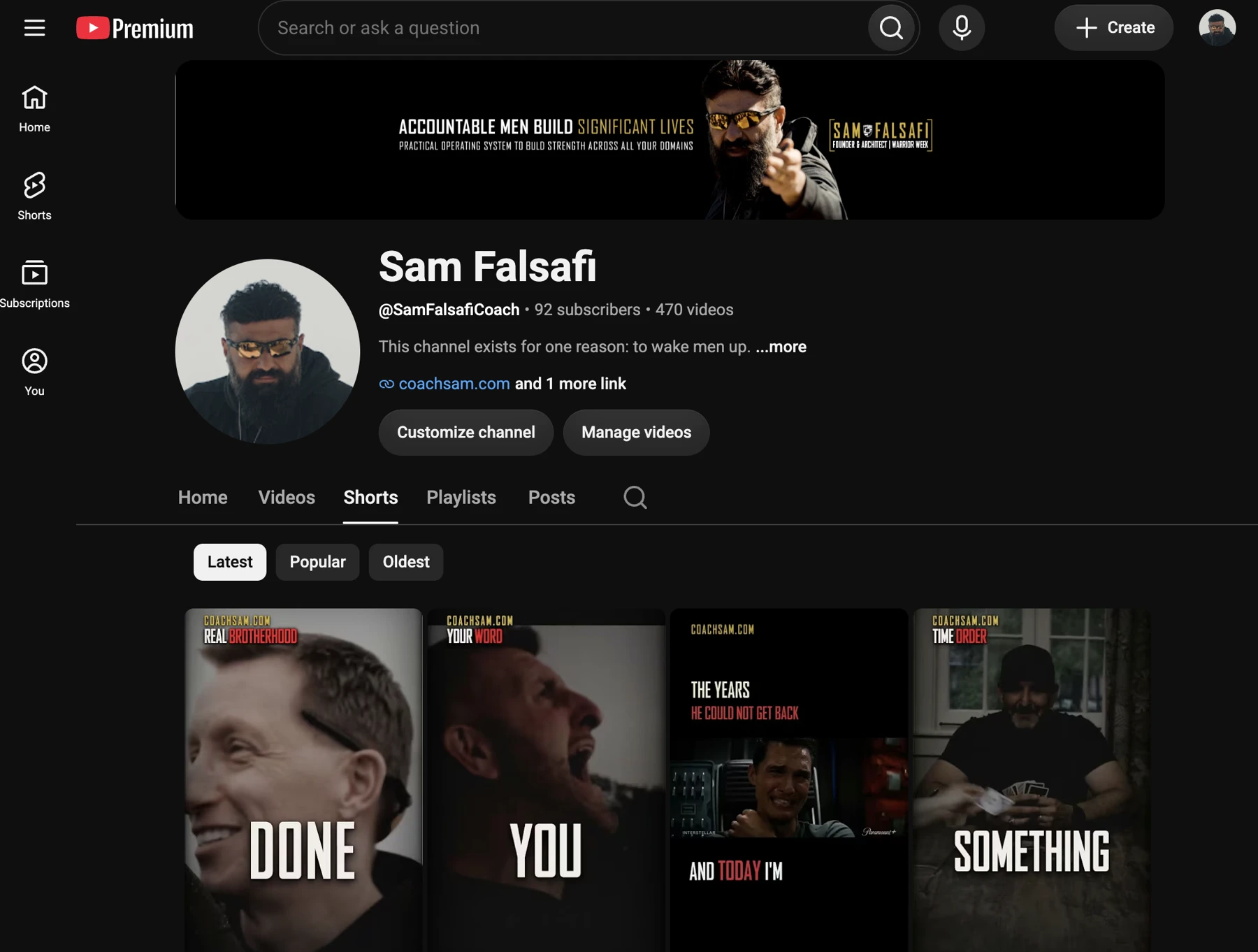 Coach Sam | YouTube channel and social media content