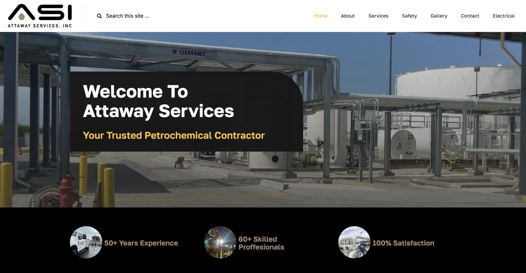 Attaway Services website homepage
