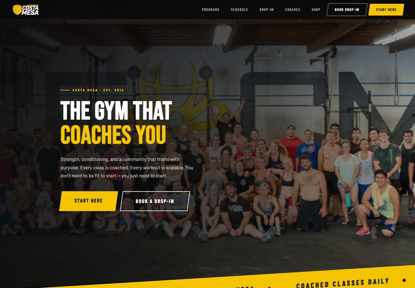 CrossFit Costa Mesa — website and project preview