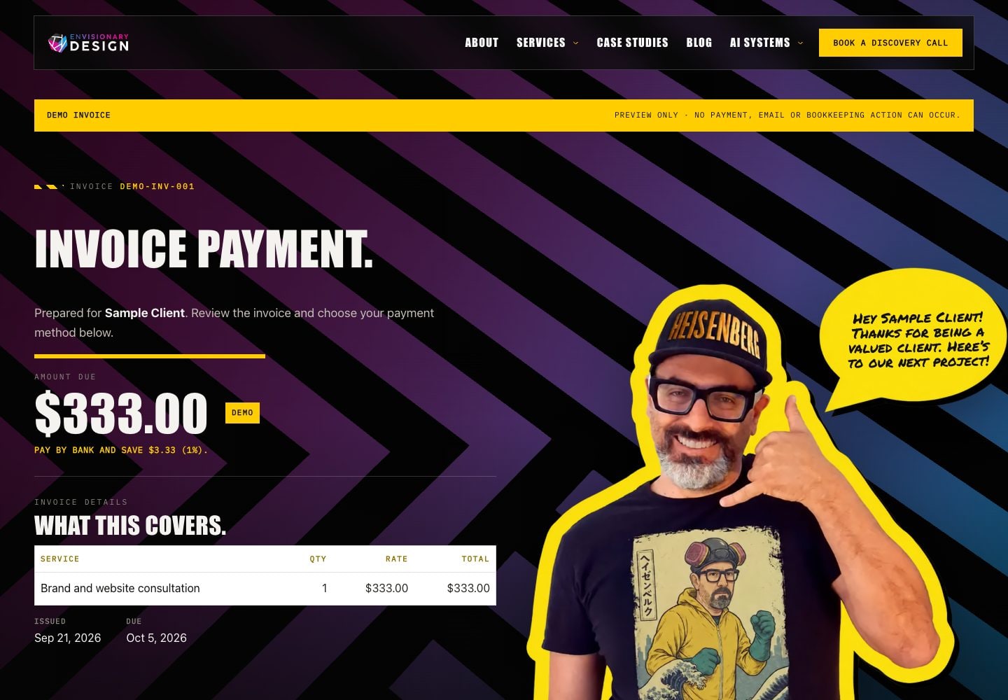Envisionary Pay — website and project preview