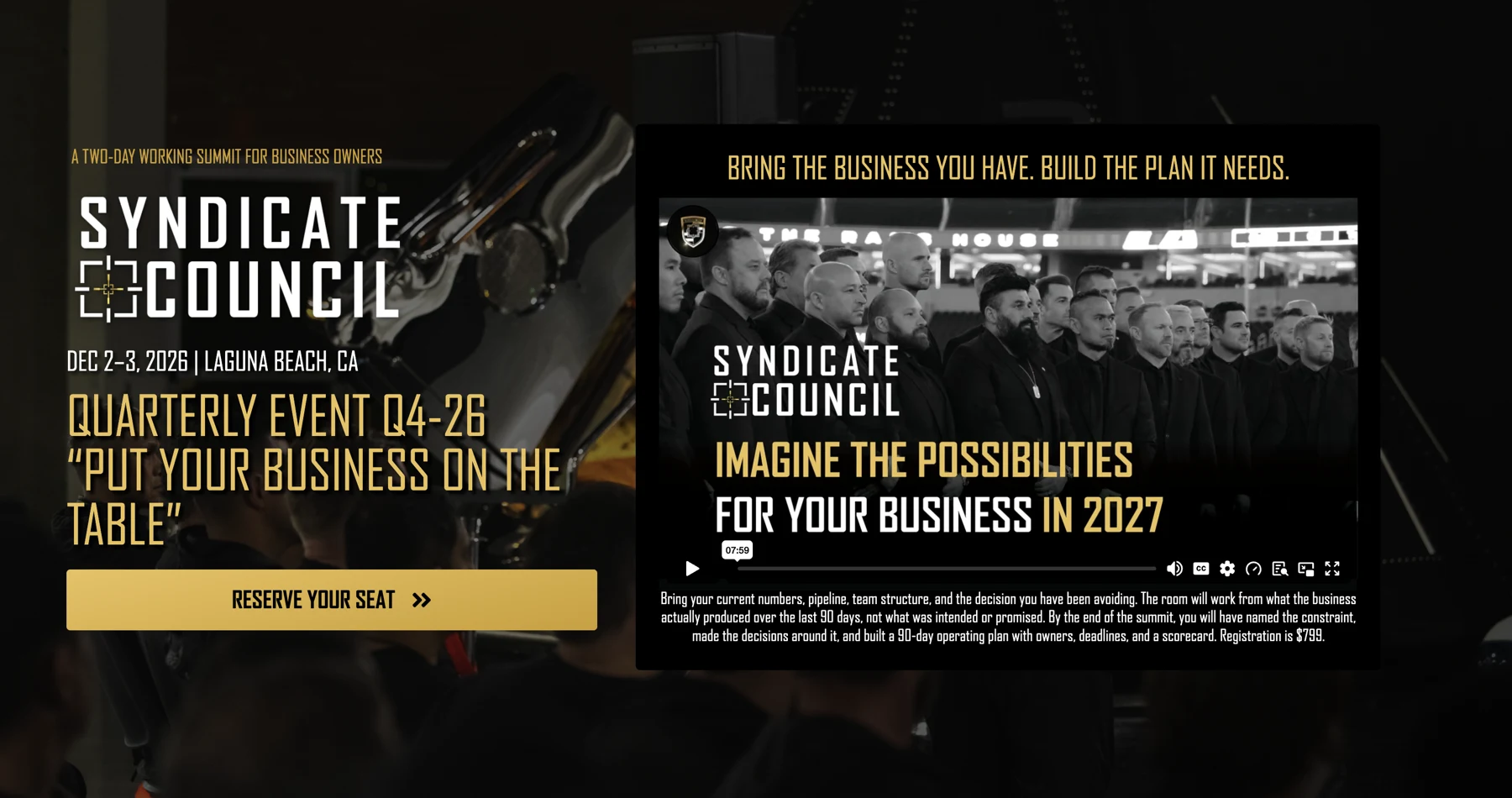 Syndicate Council website homepage