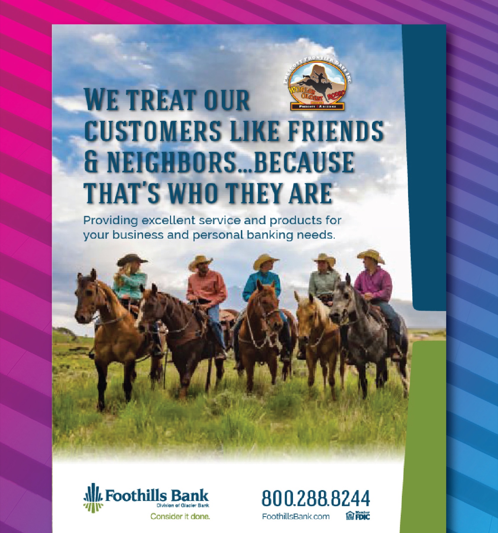 Foothills Bank brand design sample