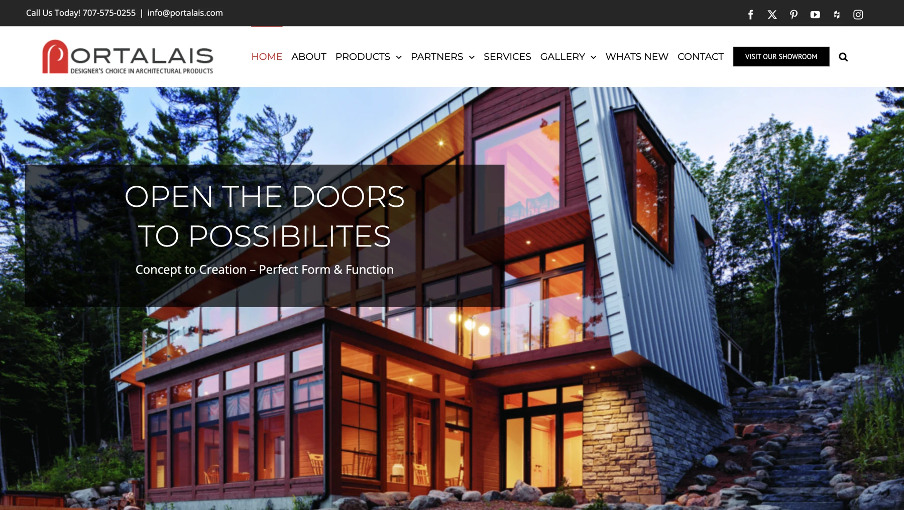 Portalais website homepage