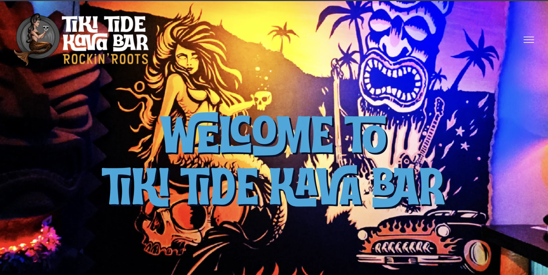 Tiki Kava Tiki Bar website homepage