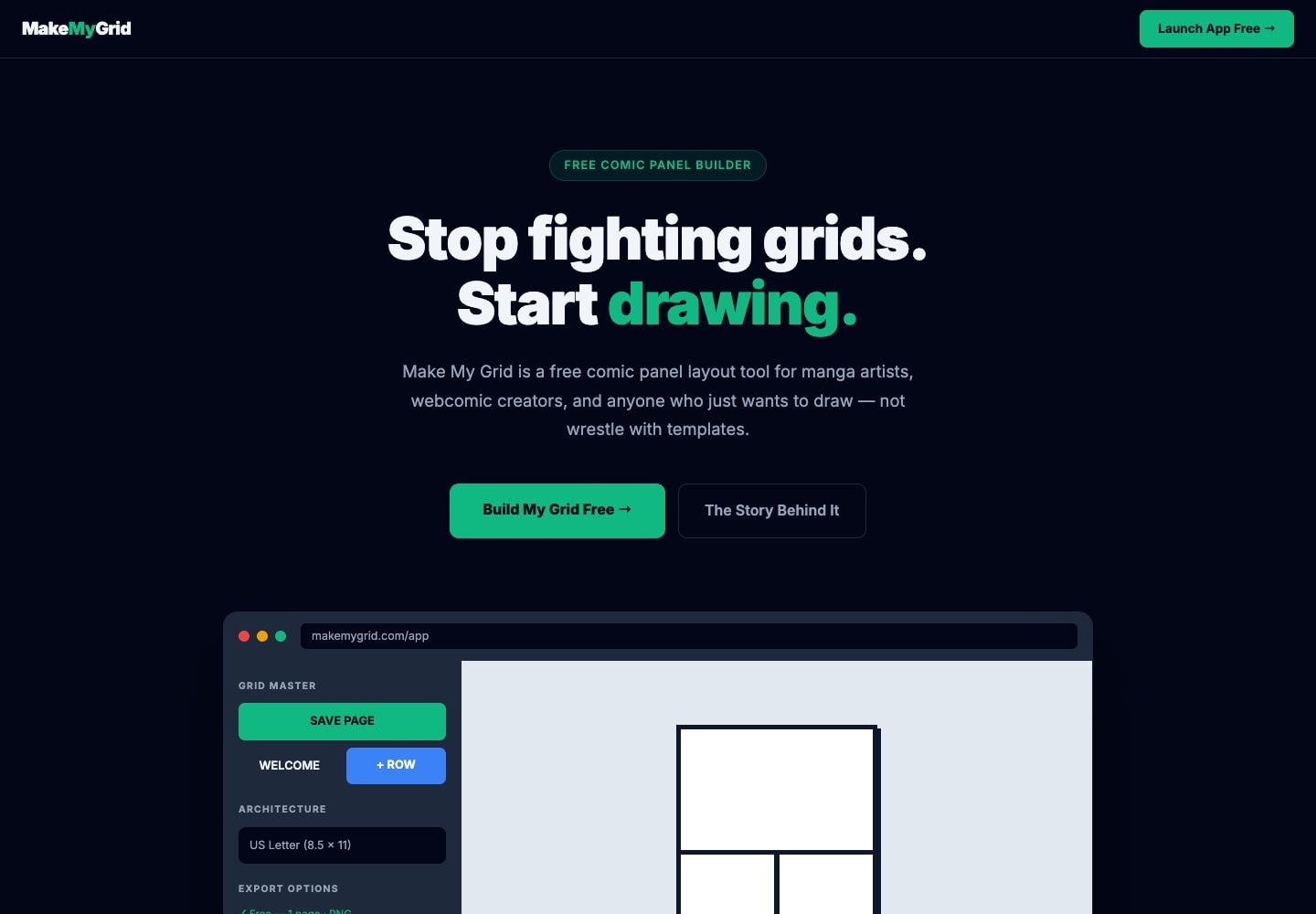 Make My Grid — website and project preview