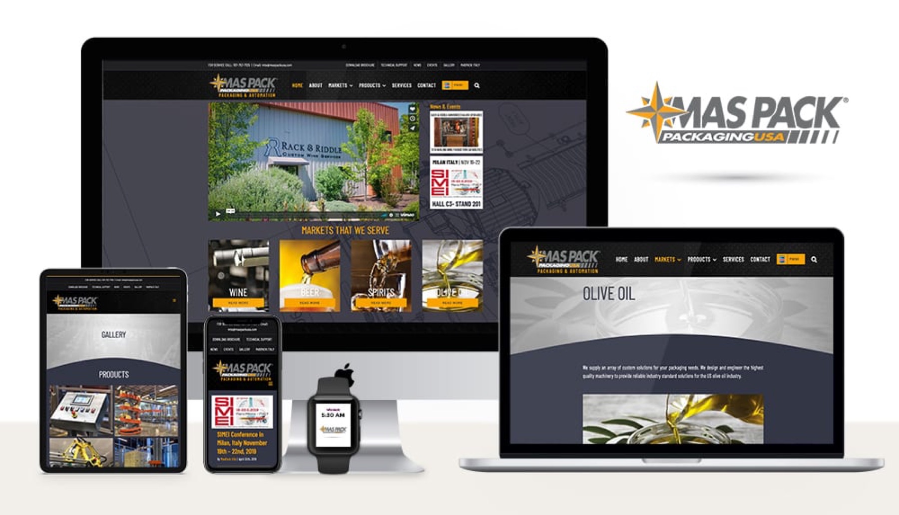 Maspack USA website design