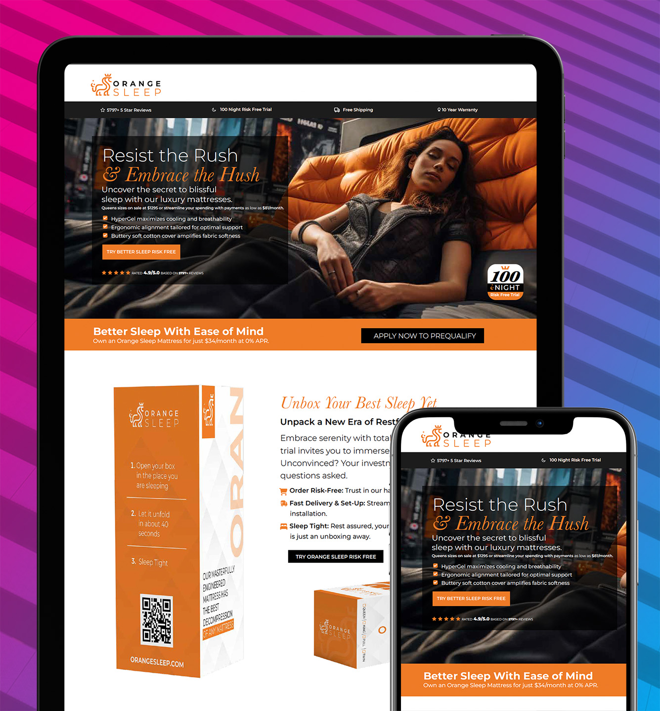 Orange Sleep Website growth