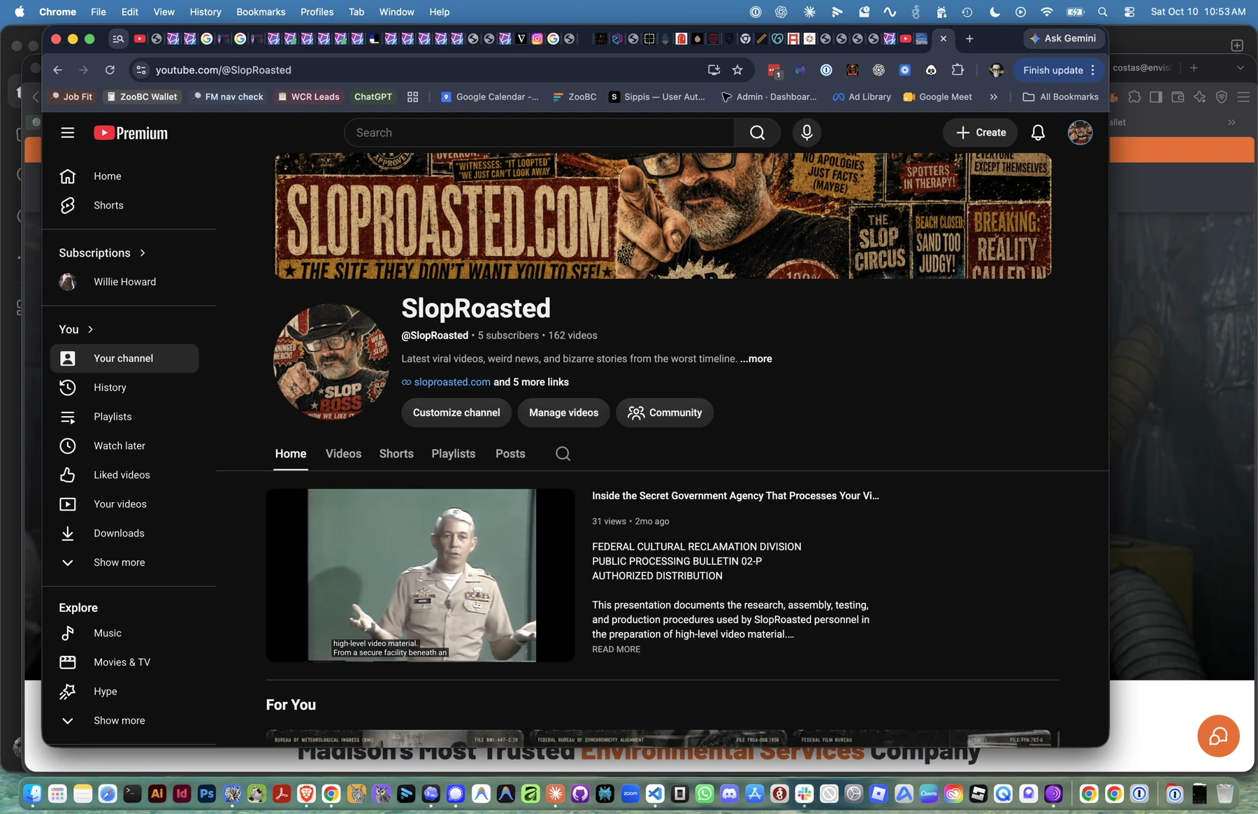 SlopRoasted YouTube channel