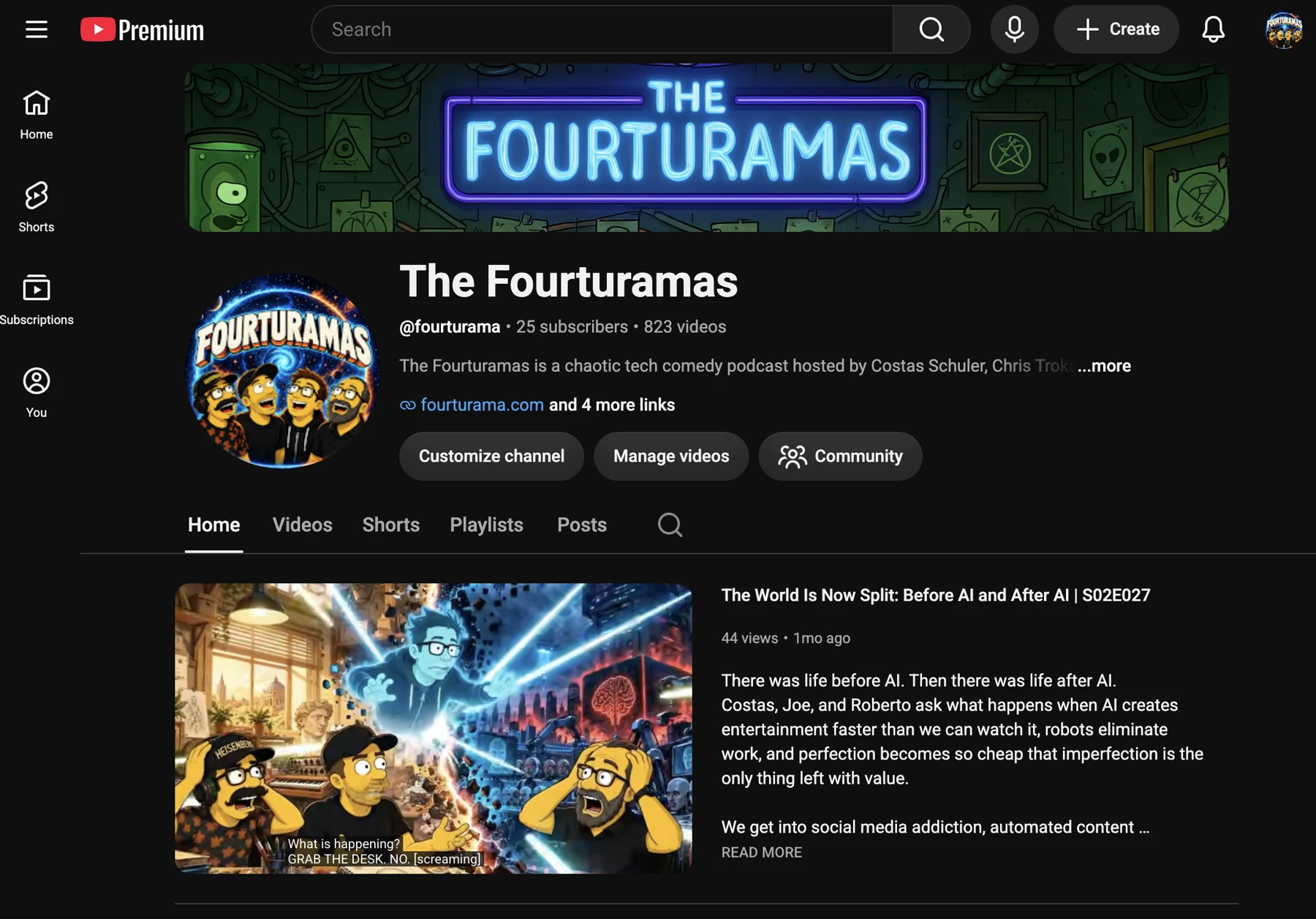 The Fourturamas | YouTube channel and social media content