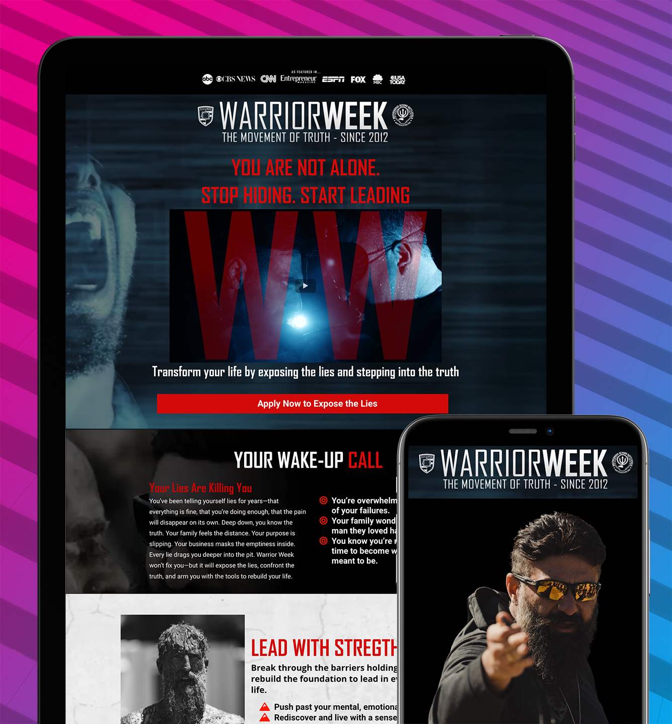Warrior Week Webinar funnel