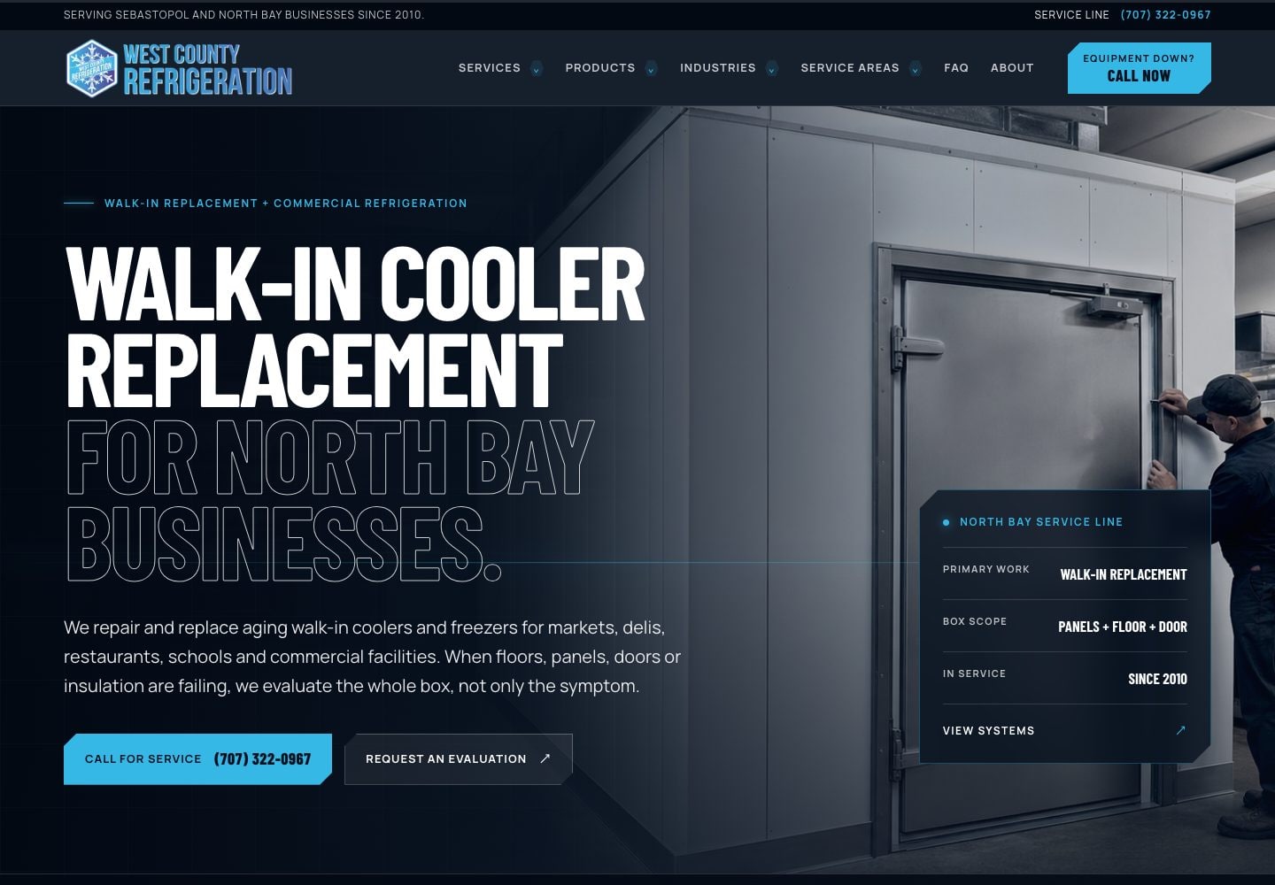 West County Refrigeration — website and project preview