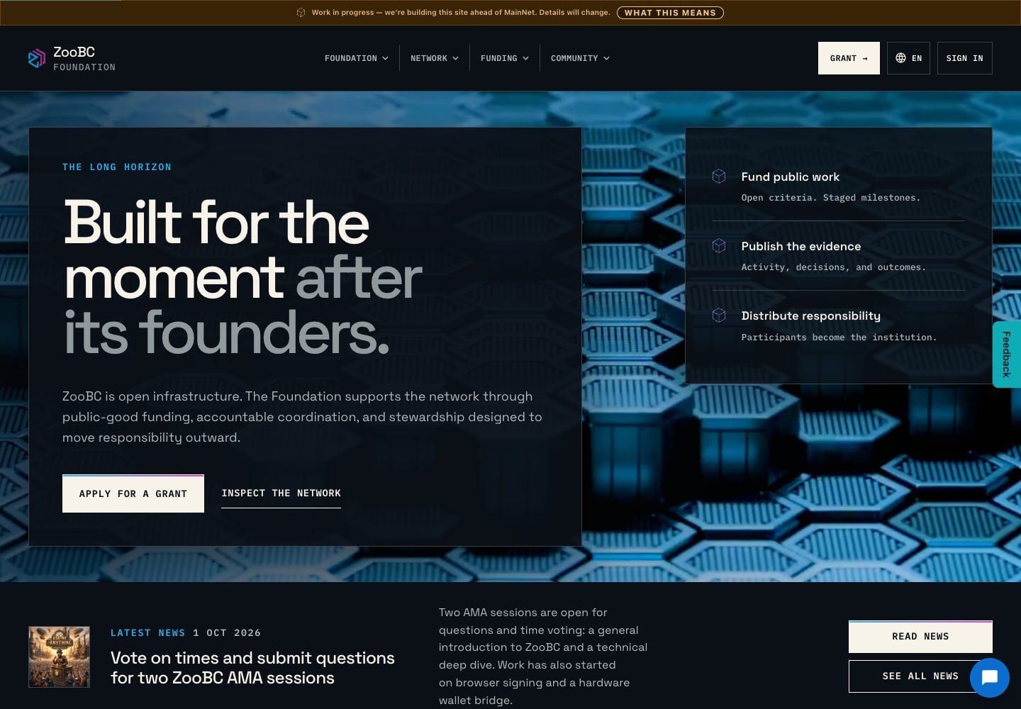 ZooBC Foundation — website and project preview